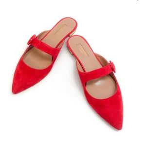 #2 Aquazzura firenze vero cuoto red suede sandal